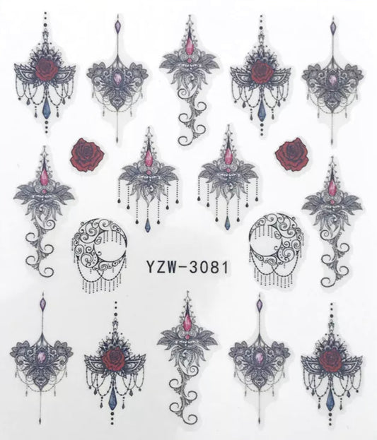 Single Sheet Hot Charm Printing YZW-3081 - Premier Nail Supply 