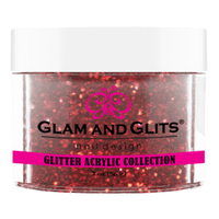 Glam & Glits - Glitter Acrylic Powder - Fire Red 2oz - GAC23 - Premier Nail Supply 