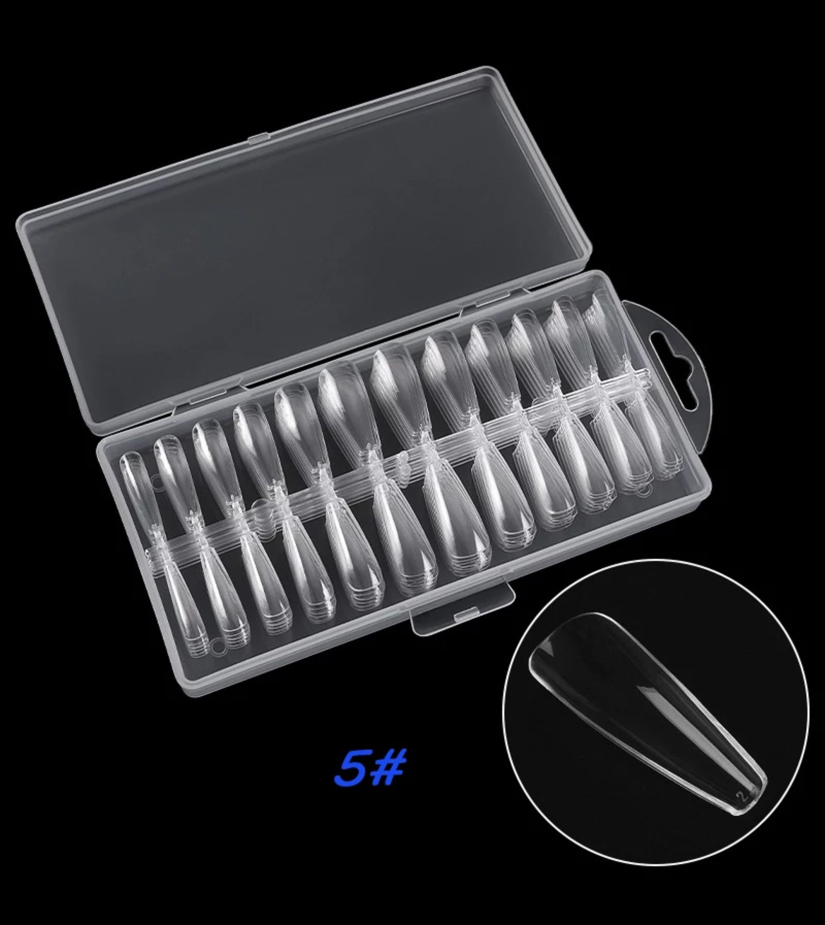 GelTip - Clear tip Coffin - #CN005 - Premier Nail Supply 