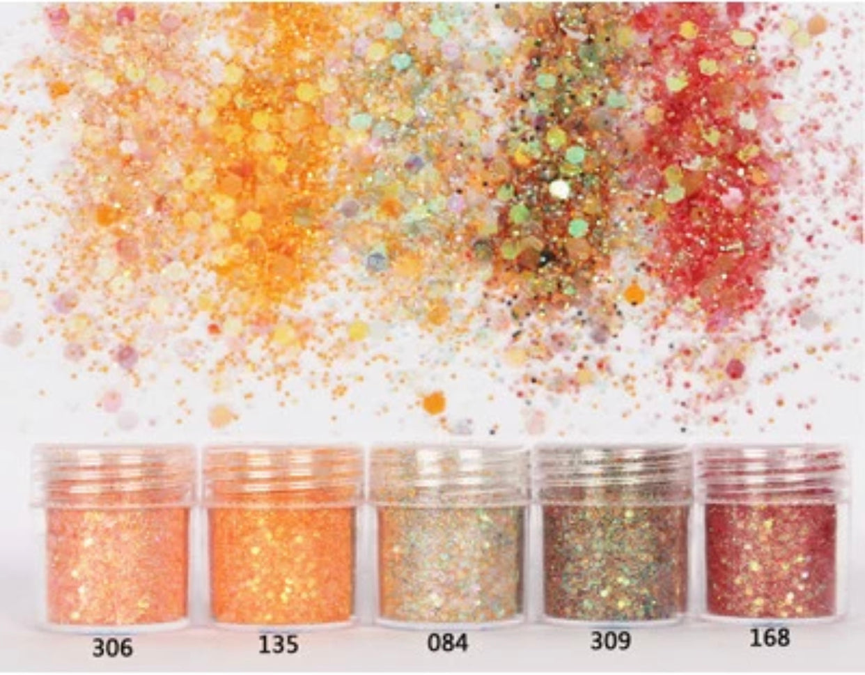 New Glitter Nail Decoration 5pcs Per Set-306 - Premier Nail Supply 