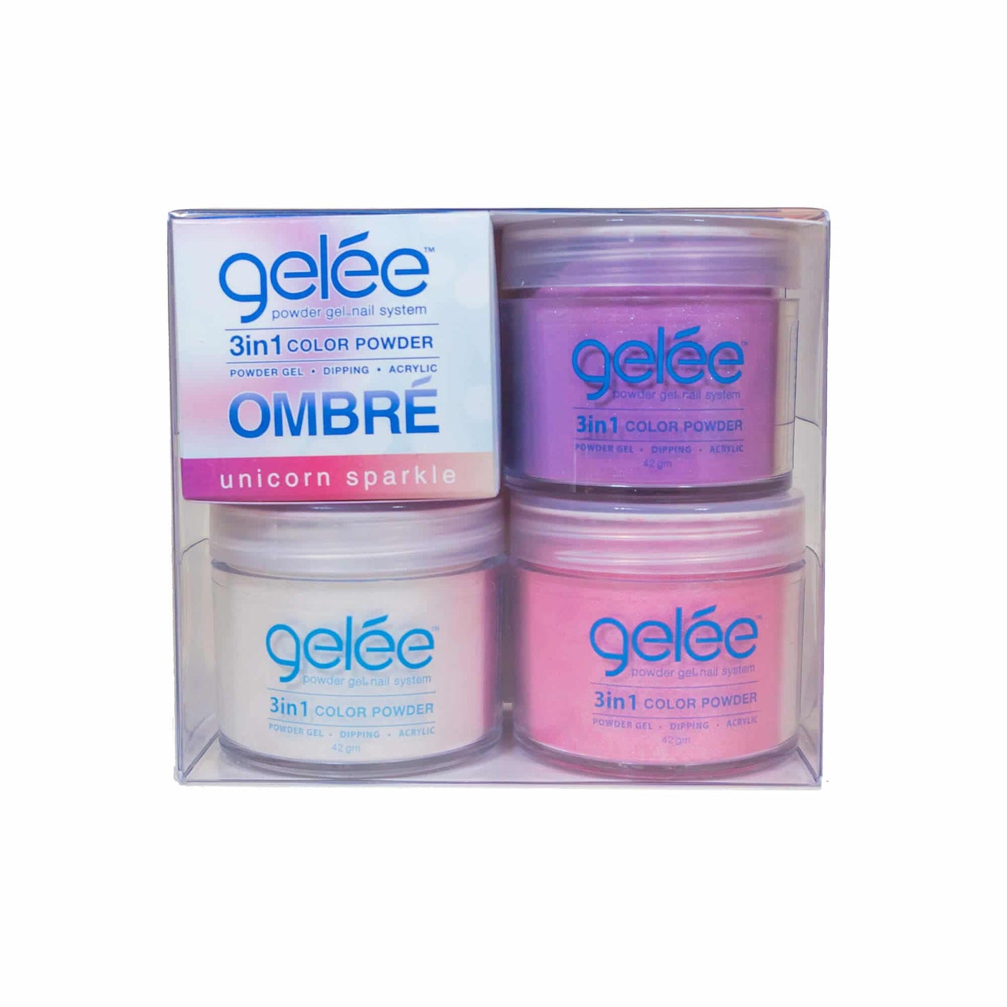 Gelee 3 in Ombre Powder - Unicorn Sparkle Ombré Set - #GOM04 - Premier Nail Supply 