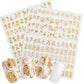 Gold Bronzing Mix Flower  3D Design / 20pcs 1pack - Premier Nail Supply 