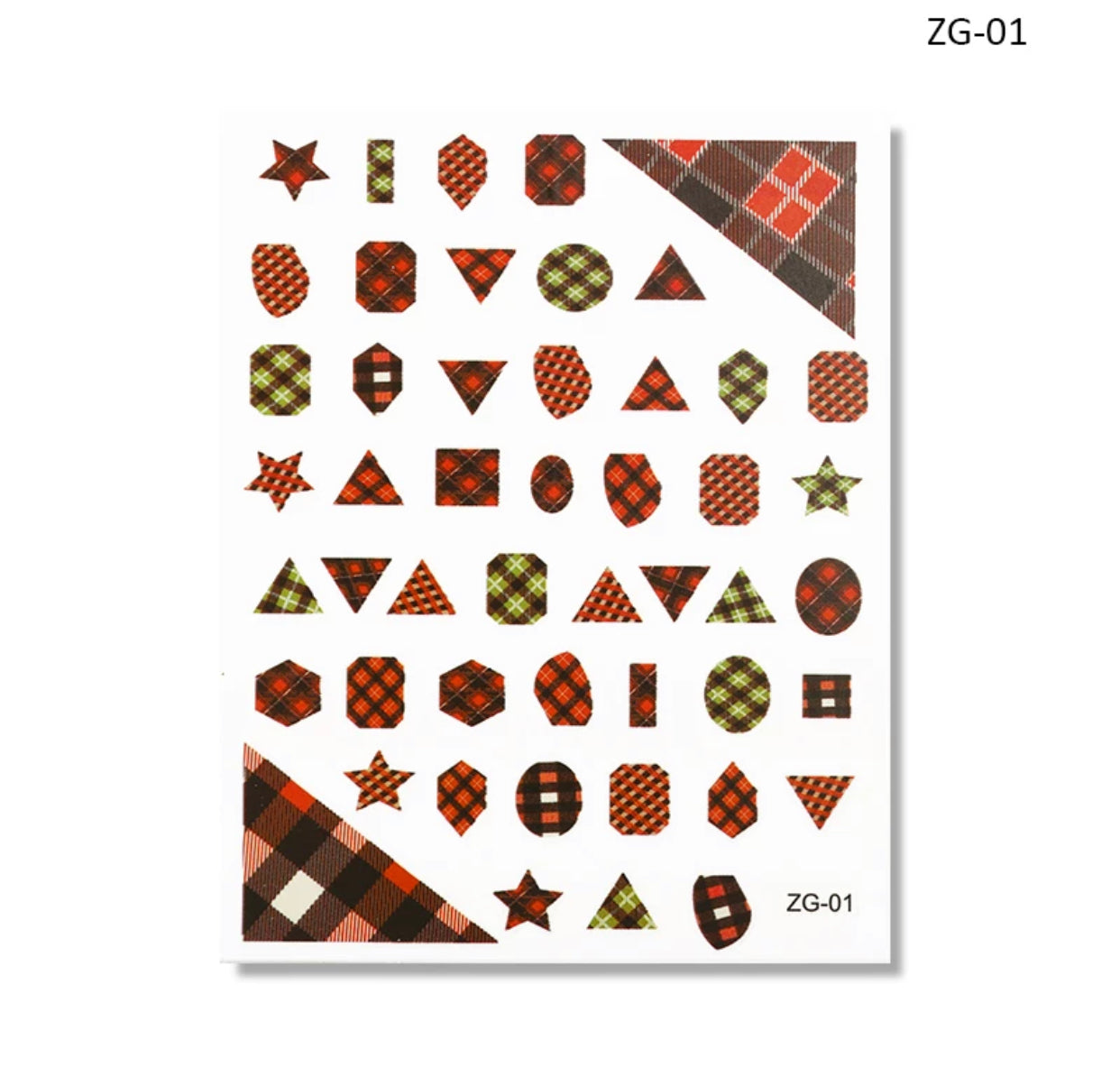 Traditional Sticker Christmas Design ZG-01 - Premier Nail Supply 