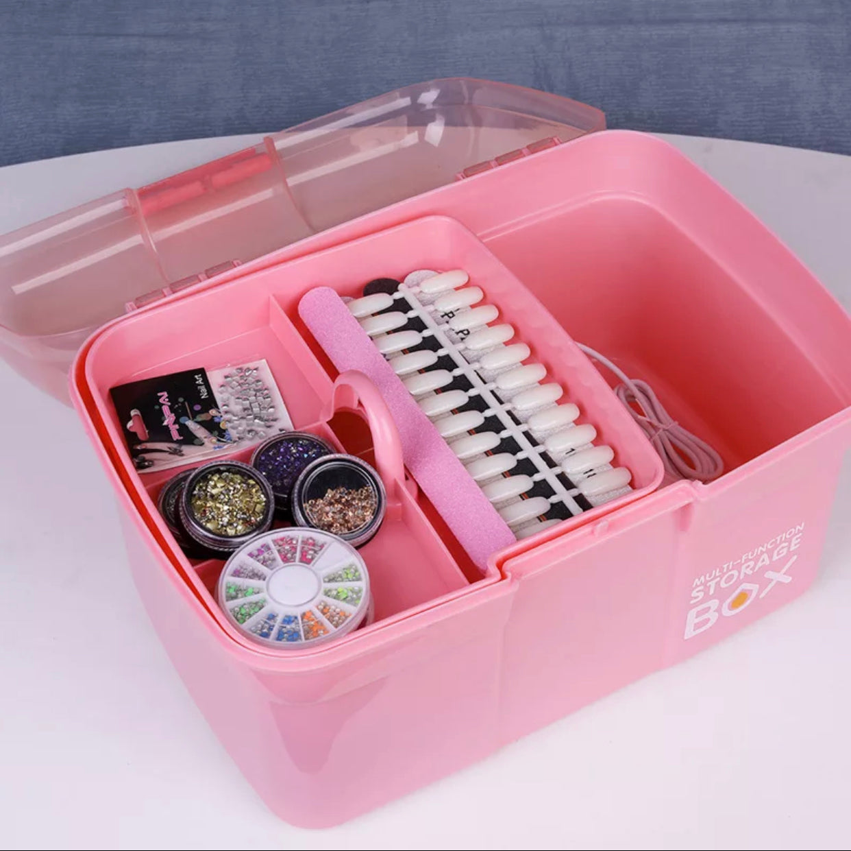 Organizers Nail Box White Color - Premier Nail Supply 