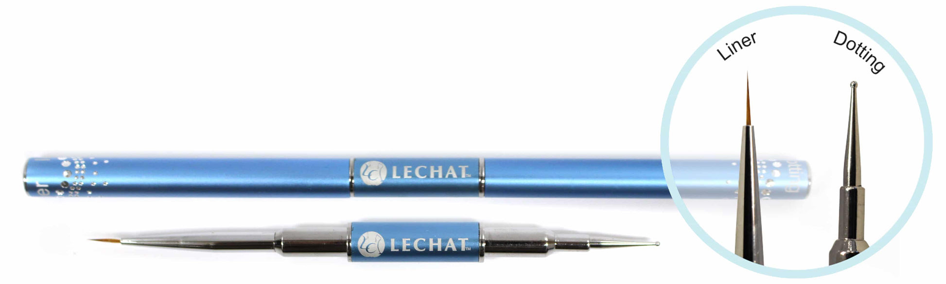 Lechat - Brush Twin Head Liner size 4- #LCTHB01 - Premier Nail Supply 