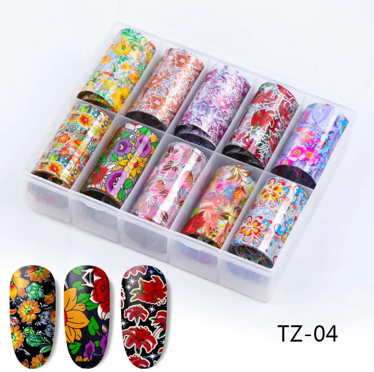 Booming Flowers Design TZ-04 - Premier Nail Supply 