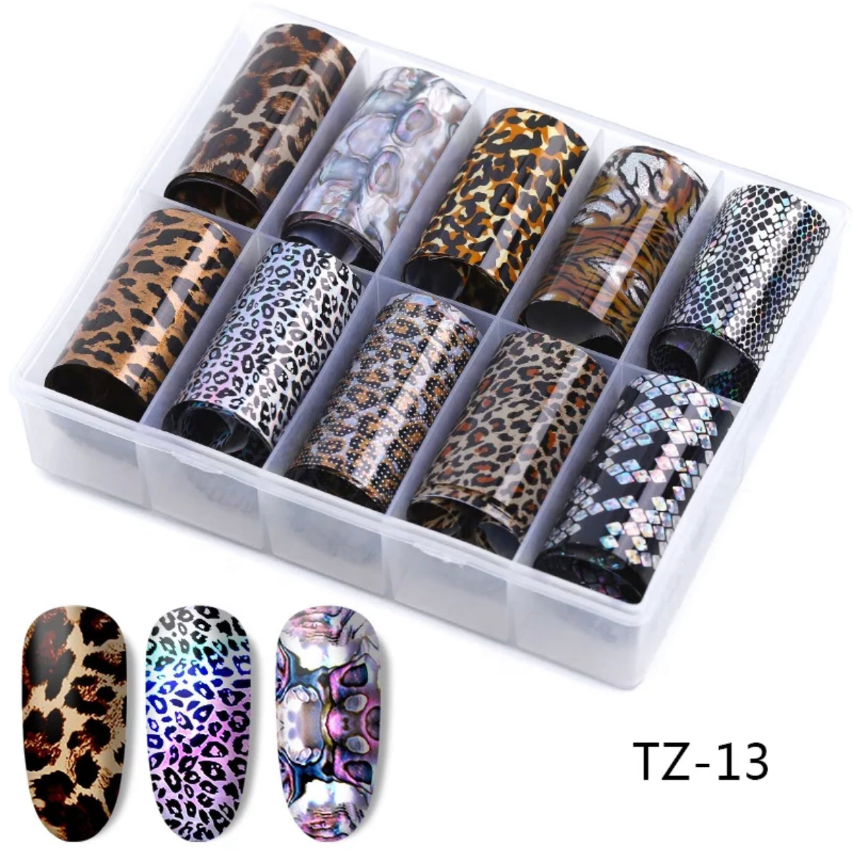 Design Leopard & Snake Skin Nail  Foil TZ-13 - Premier Nail Supply 