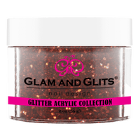 Glam & Glits - Glitter Acrylic Powder - Golden Orange 2oz - GAC19 - Premier Nail Supply 