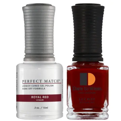 Lechat Perfect Match Gel Polish & Nail Lacquer - Royal Red 0.5 oz - #PMS006 - Premier Nail Supply 