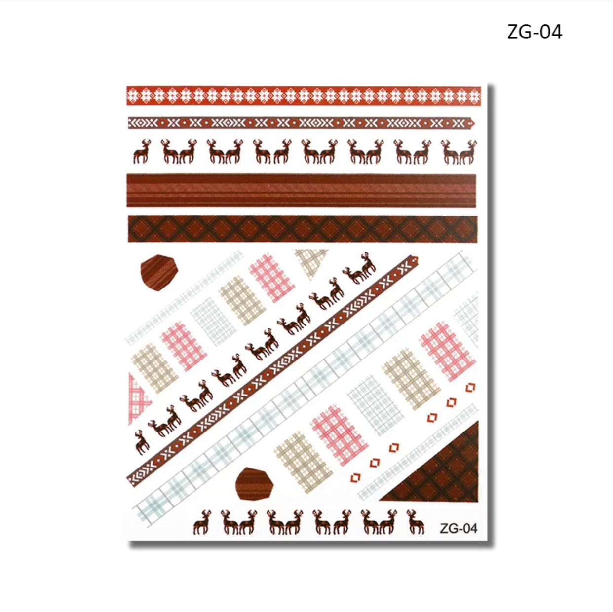 Reindeer Christmas Design ZG-04 - Premier Nail Supply 