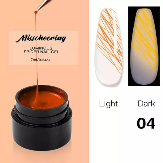 Glowing The Dark Spider Gel - Orange  #4 - Premier Nail Supply 