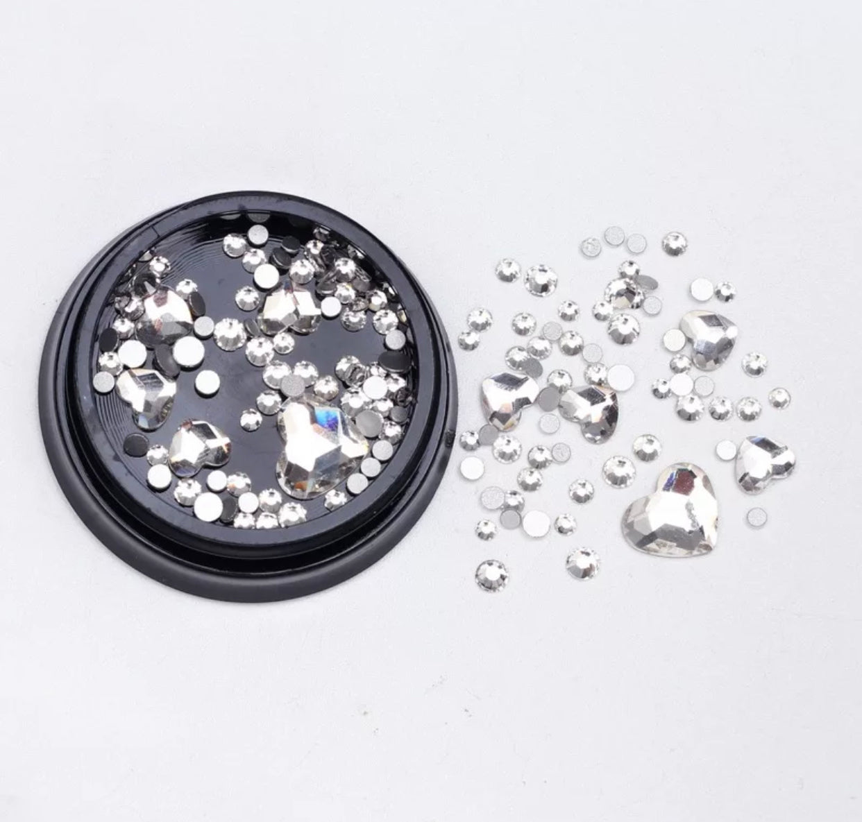 Mix Hearts Rhinestone Crystal Clear WY156 - Premier Nail Supply 