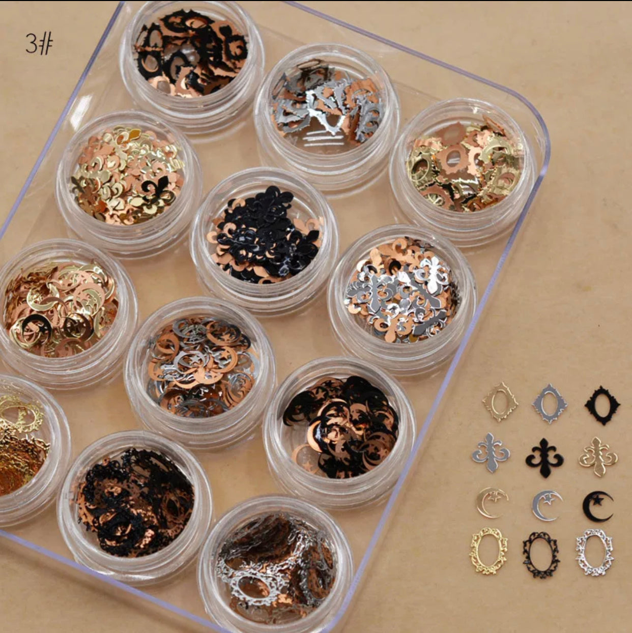 Charm Metal Nail Decoration Set - Premier Nail Supply 