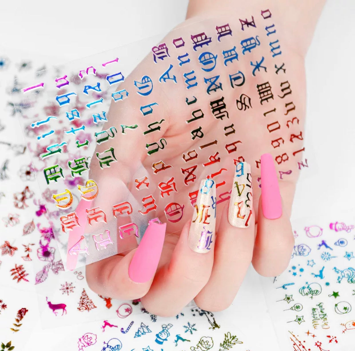 Colorful Old English Letters ZO-03 - Premier Nail Supply 