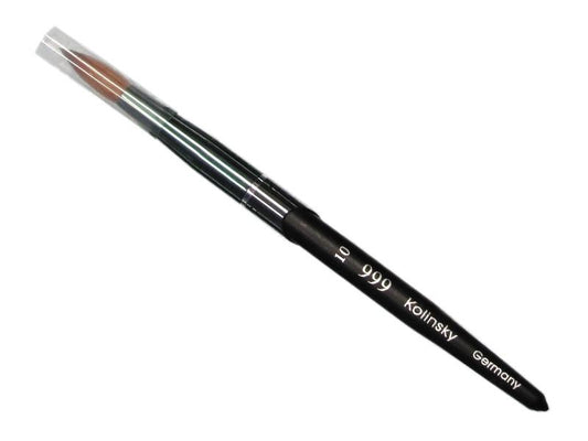 999 Kolinsky Acrylic Nail Brush Black Titanium Size 10 - #999BT10 - Premier Nail Supply 