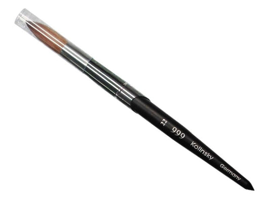 999 Kolinsky - Acrylic Brush Black Titanium Size 22 - #999BT22 - Premier Nail Supply 