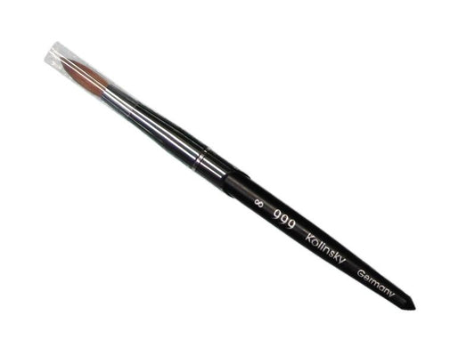 999 Kolinsky - Acrylic nail brush black titanium size 8 - #999BT8 - Premier Nail Supply 