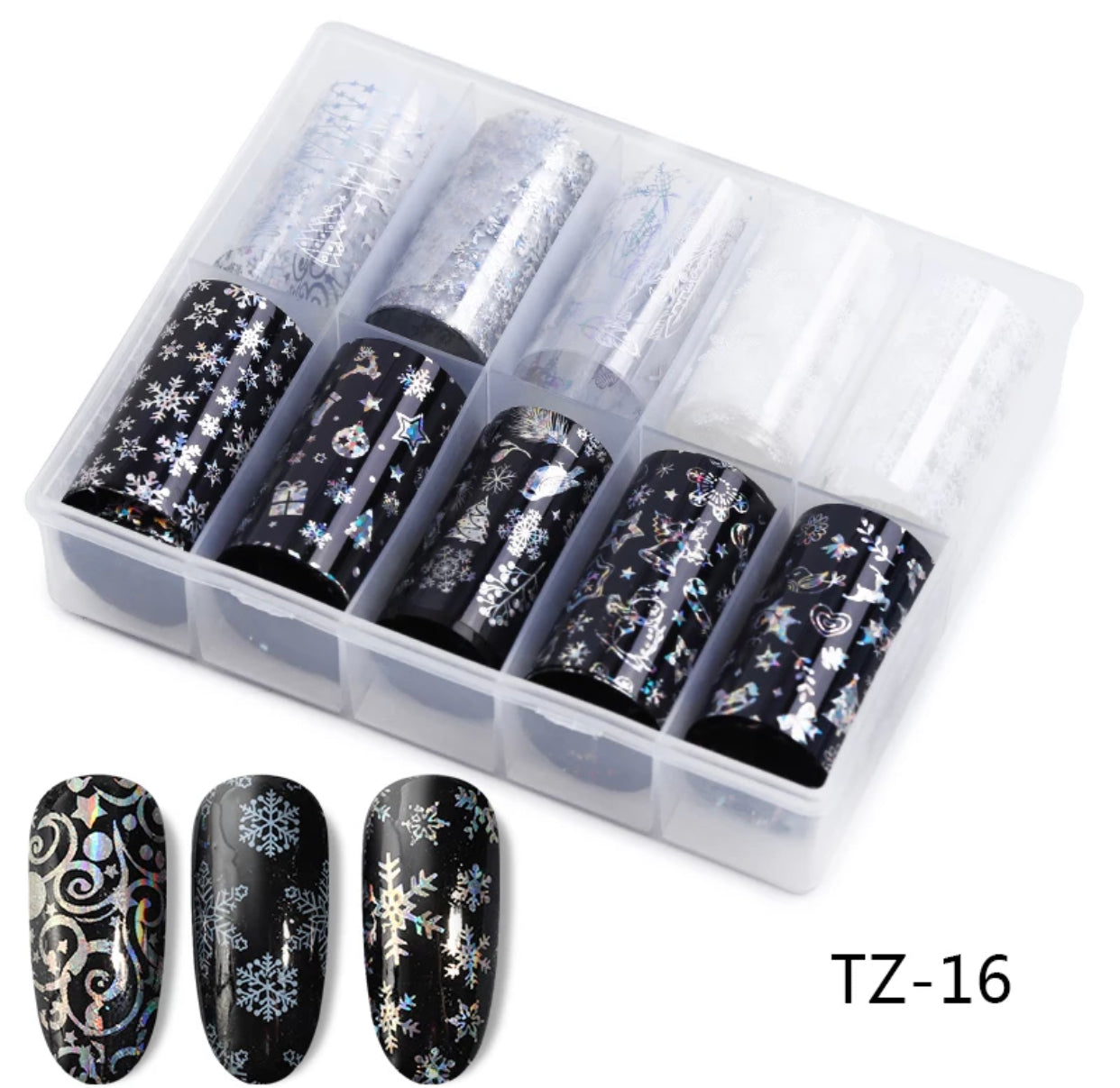 Christmas Snowflakes & Angels Design Foil - Premier Nail Supply 