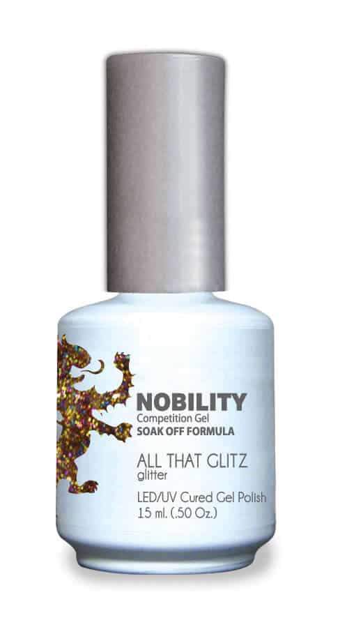 Lechat Nobility Gel Polish & Nail Lacquer - All That Glitz 0.5 oz - #NBCS072 - Premier Nail Supply 