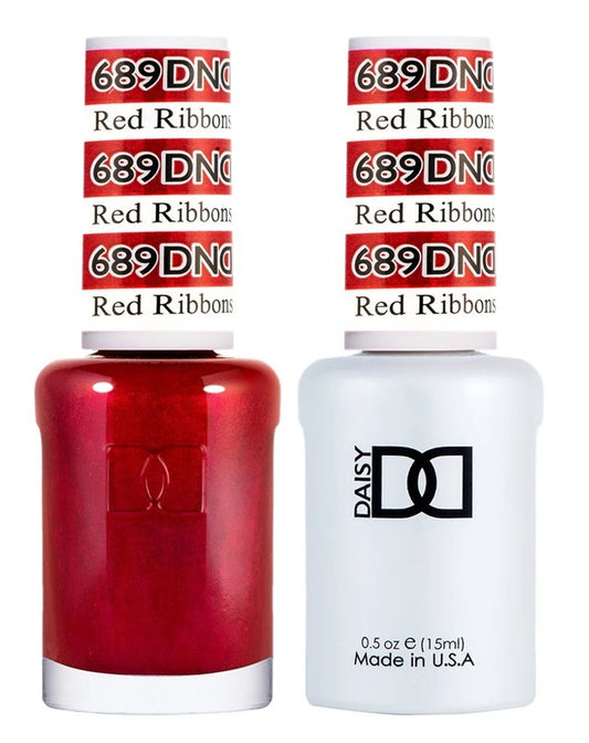 DND  Gelcolor - Red Ribbons 0.5 oz - #DD689 - Premier Nail Supply 