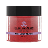 Glam & Glits Matte Acrylic Powder Red Velvet MAT641 - Premier Nail Supply 