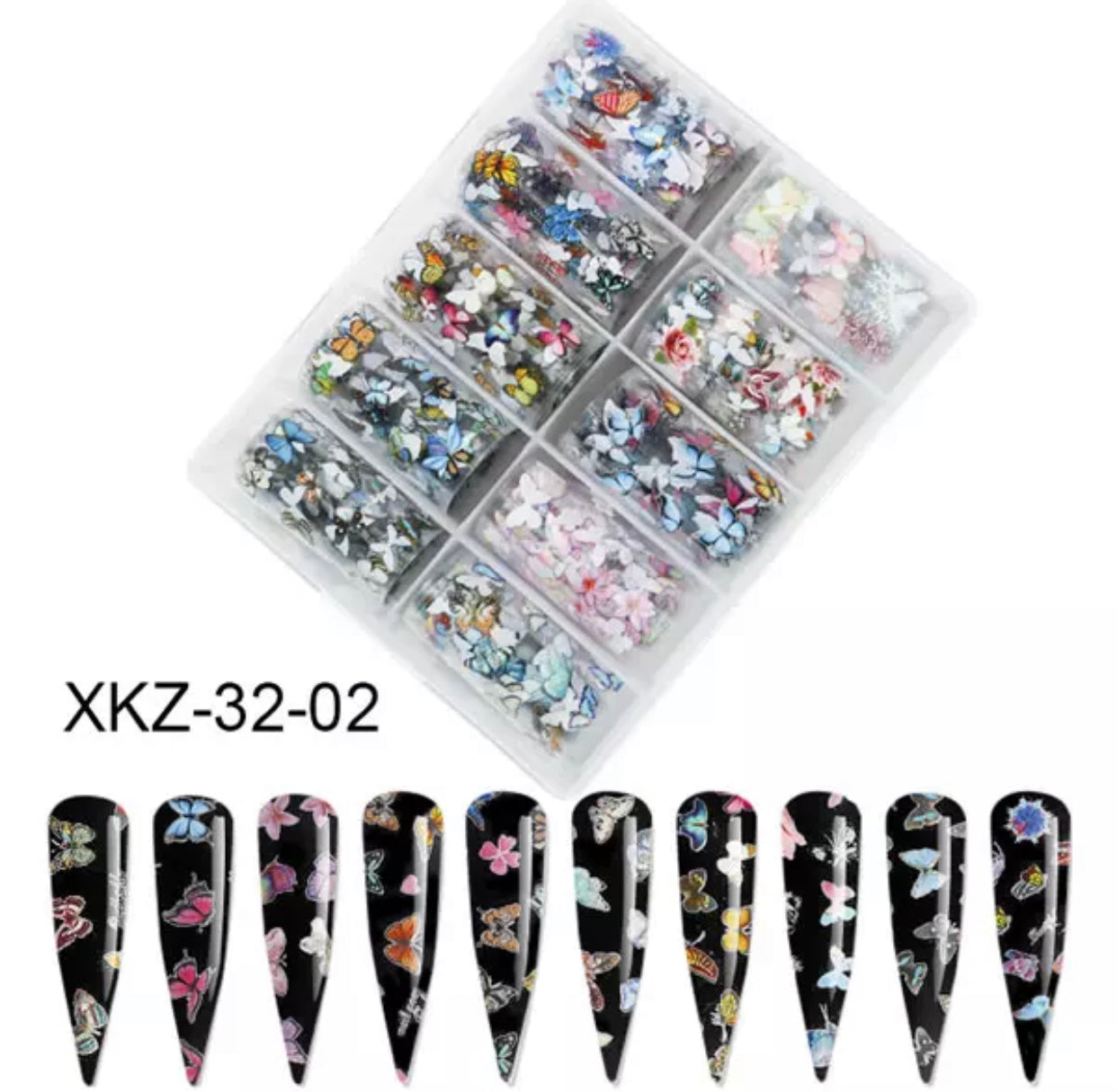 Transparent Butterfly Foil XKZ 32-02 - Premier Nail Supply 