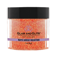 Glam & Glits Matte Acrylic Powder Orange Brandy 1oz - MAT634 - Premier Nail Supply 