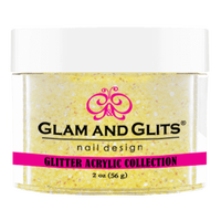 Glam & Glits - Glitter Acrylic Powder - Yellow Crystal 2oz - GAC12 - Premier Nail Supply 