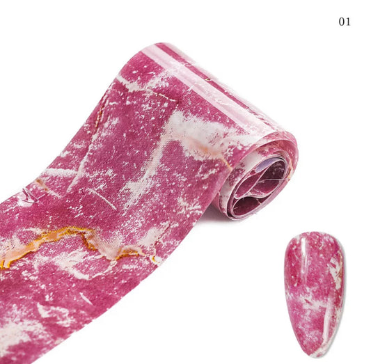 Dark Pink Mable Foil - individual Jar - Premier Nail Supply 