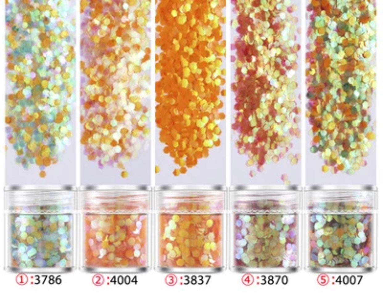 New Glitter Nail Decoration 5pcs Per Set-3786 - Premier Nail Supply 