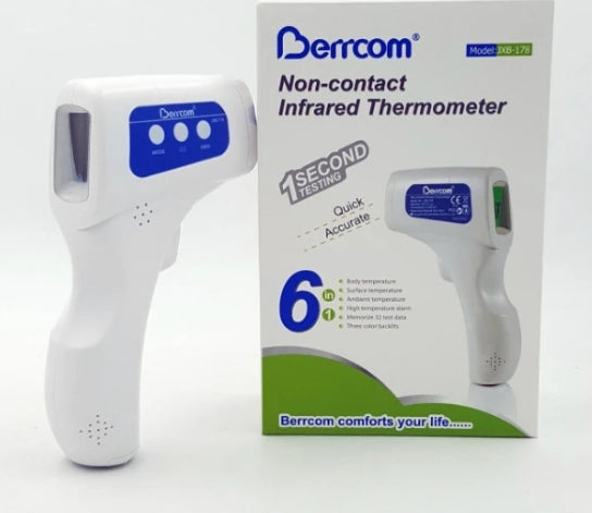 Berrcom No-Contact Infrared Forehead Thermometer Medical Grade Baby Fever Check Thermometer - Premier Nail Supply 