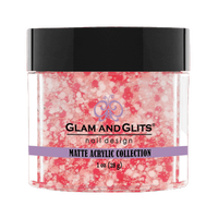 Glam & Glits Matte Acrylic Powder Strawberry Shortcake 1oz - MAT620 - Premier Nail Supply 