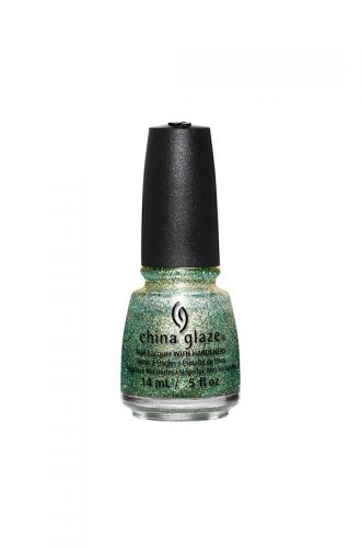 China Glaze Nail Lacquer - Holo At Ya Girl! (Green/Gold Glitter) 0.5 oz - #83610 - Premier Nail Supply 
