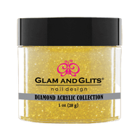 Glam & Glits Diamond Acrylic (Shimmer) - Sun Flower 1 oz - DAC75 - Premier Nail Supply 