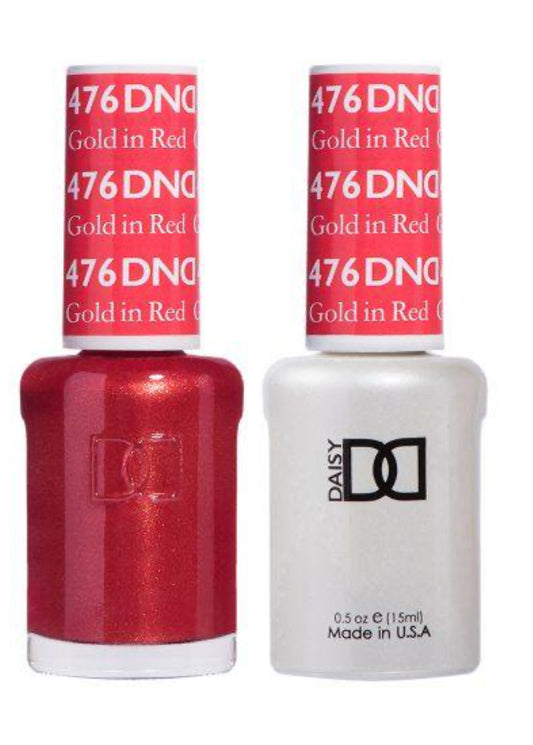 DND  Gelcolor - Gold In Red  0.5 oz - #DD476 - Premier Nail Supply 