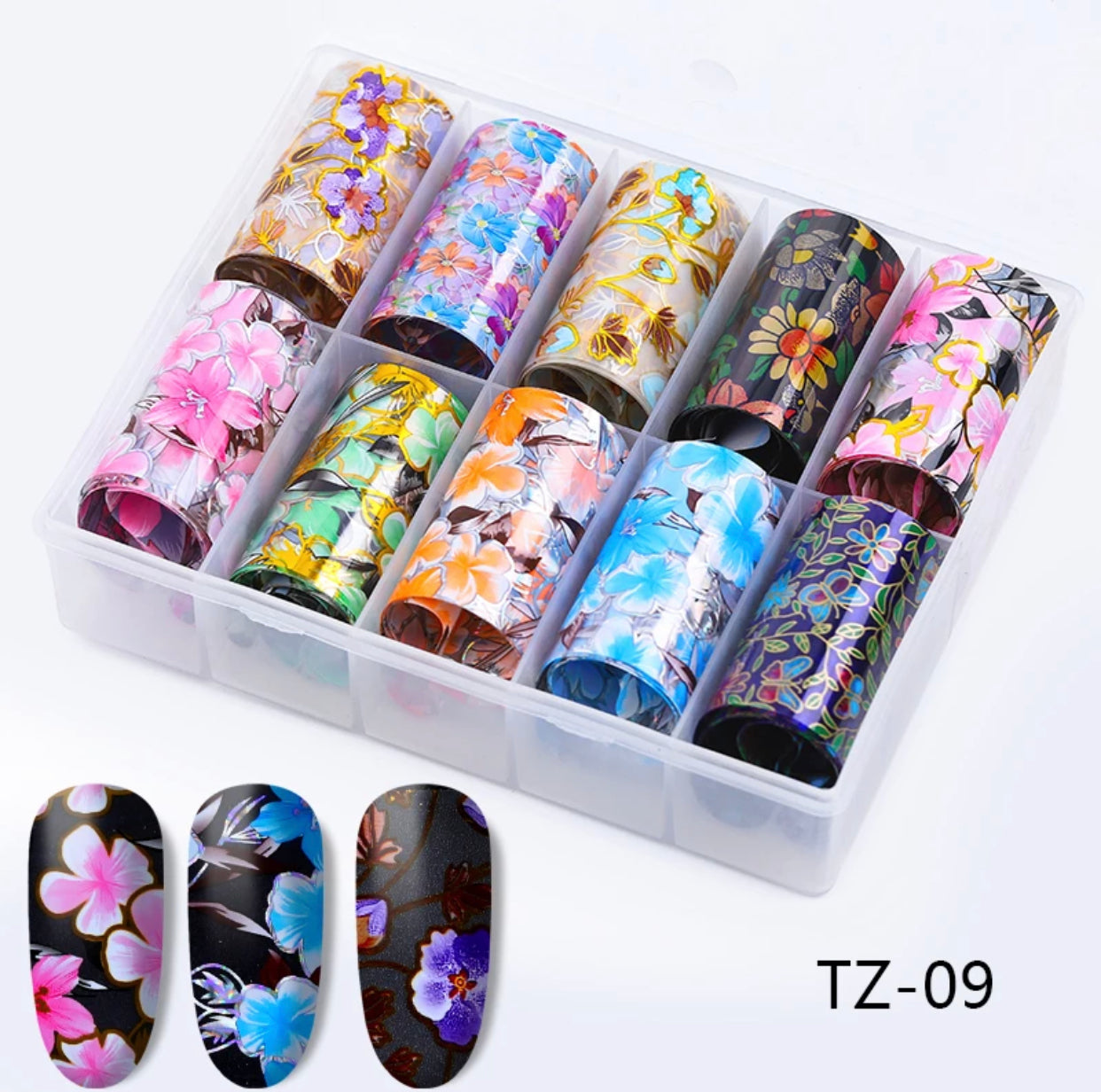 Booming Flowers Design TZ-09 - Premier Nail Supply 
