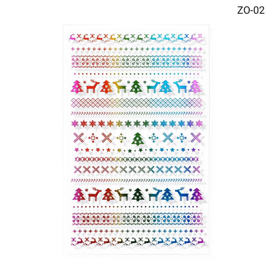 Colorful Christmas Design ZO-02 - Premier Nail Supply 