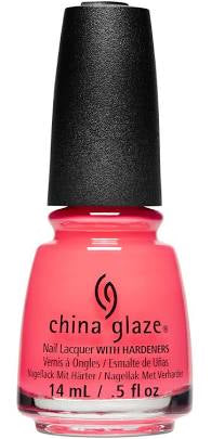 China Glaze Nail Lacquer - Sun-Set The Mood (Hot Coral Crème) 0.5 oz - #80012 - Premier Nail Supply 