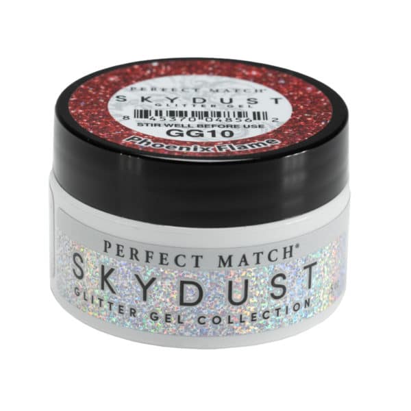 Lechat Perfect Match Glitter Gel Skydust - Phoenix Flame 05 oz - #GG010 - Premier Nail Supply 