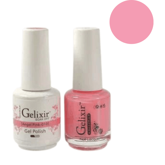 Gelixir Gel Polish & Nail Lacquer Duo - Angle Pink 010 - Premier Nail Supply 