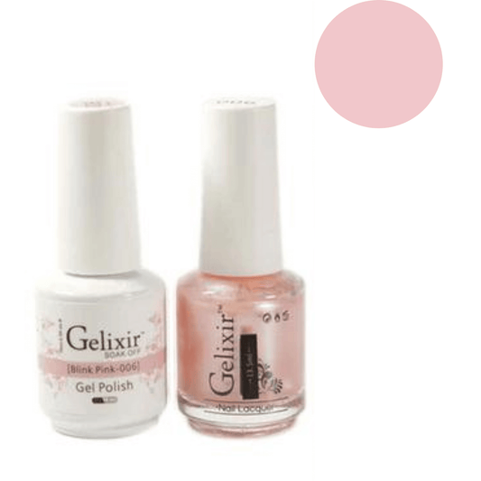 Gelixir Gel Polish & Nail Lacquer Duo - Blink Pink 006 - Premier Nail Supply 