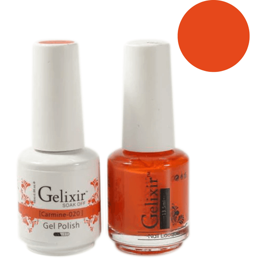 Gelixir Gel Polish & Nail Lacquer Duo - Carmine 020 - Premier Nail Supply 