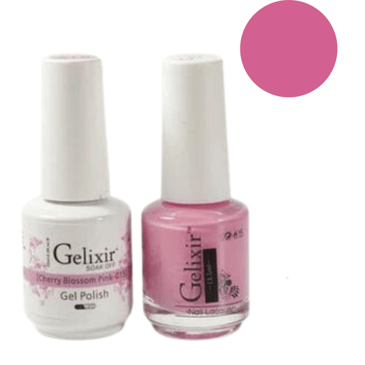 Gelixir Gel Polish & Nail Lacquer Duo - Cherry Blossom Pink 015 - Premier Nail Supply 