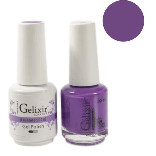 Gelixir Gel Polish & Nail Lacquer Duo - Lavender 028 - Premier Nail Supply 