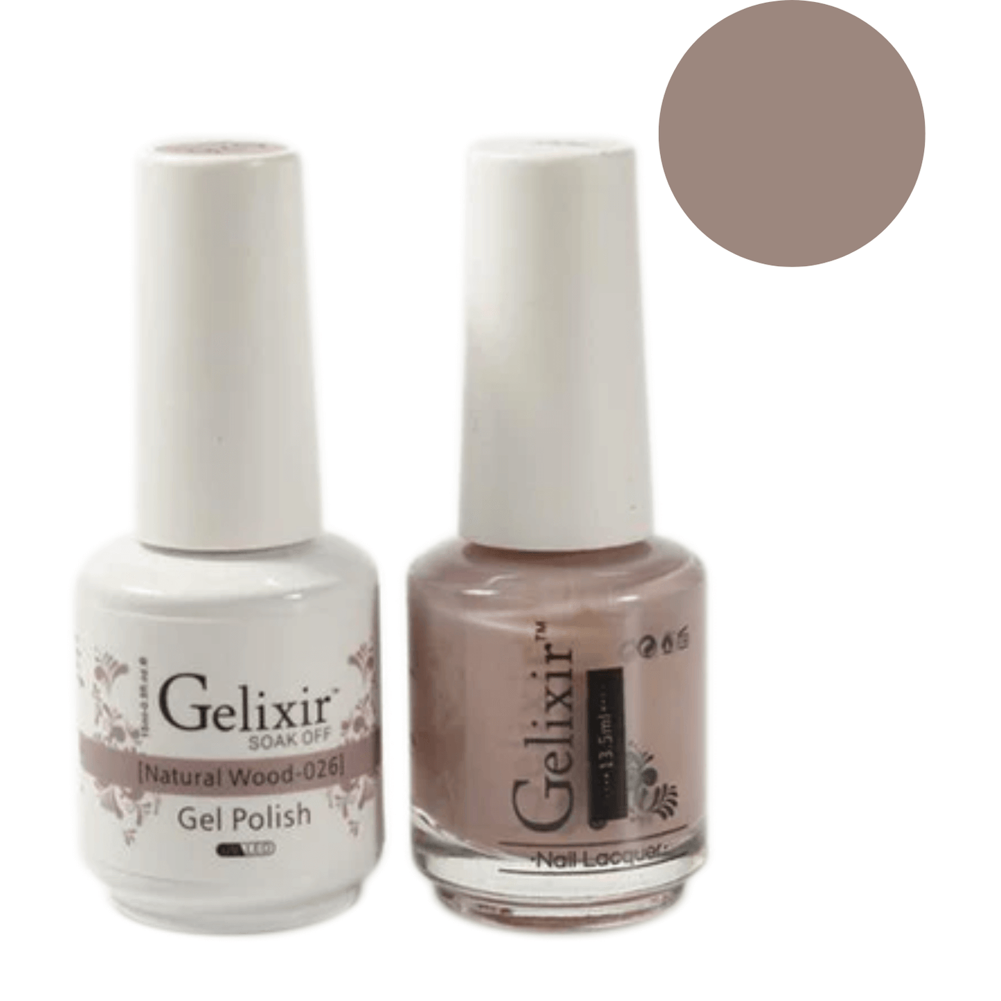 Gelixir Gel Polish & Nail Lacquer Duo - Natural Wood 026 - Premier Nail Supply 