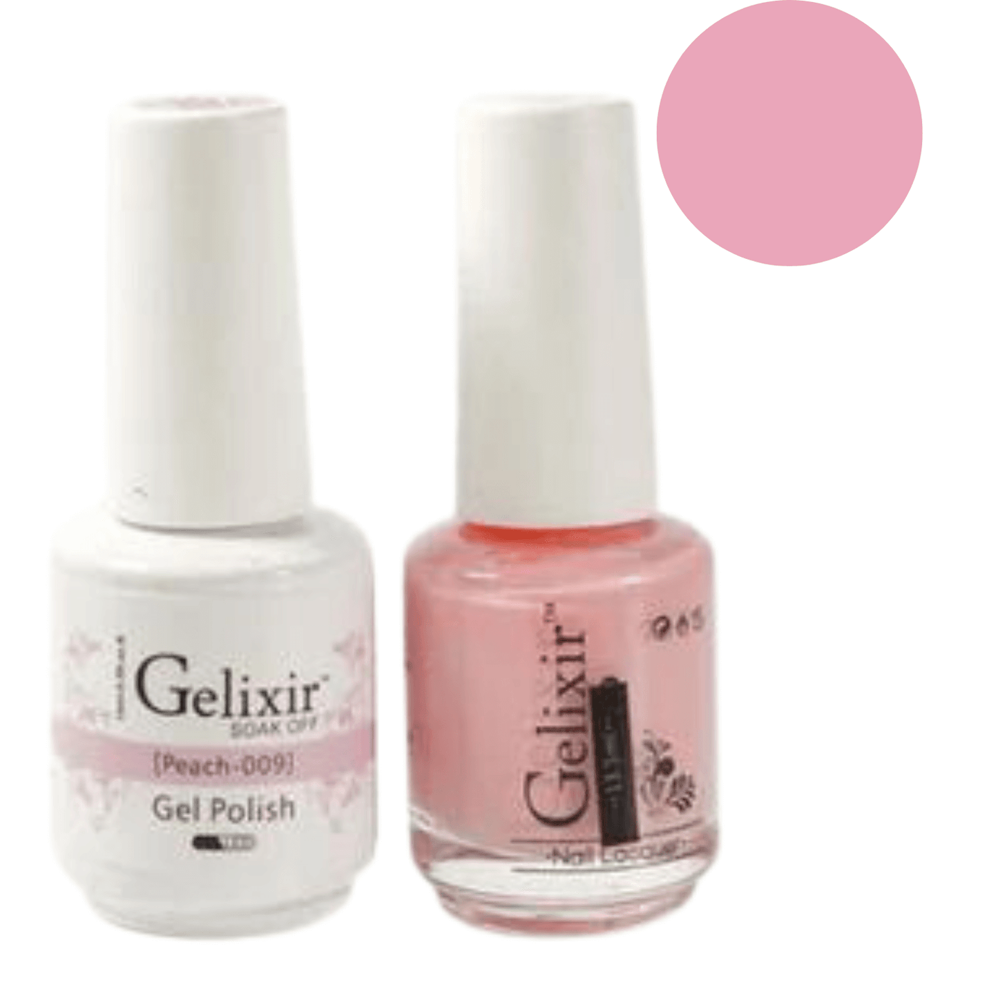 Gelixir Gel Polish & Nail Lacquer Duo - Peach 009 - Premier Nail Supply 