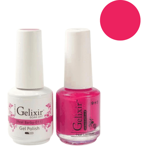 Gelixir Gel Polish & Nail Lacquer Duo - Real Barby 011 - Premier Nail Supply 