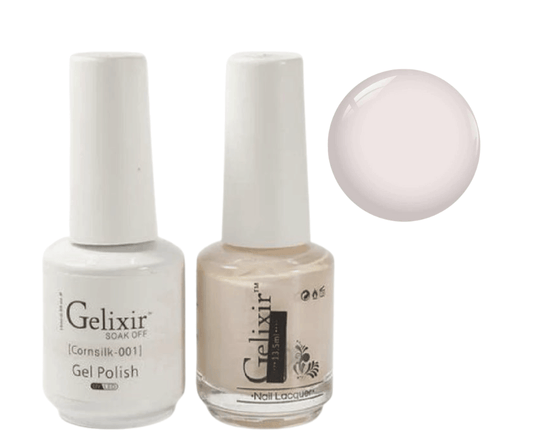 Gelixir Gel polish & Nail Lacquer Duo - Cornsilk 001 - Premier Nail Supply 