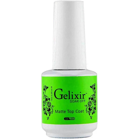 Gelixir Soak Off Matte Topcoat - Premier Nail Supply 