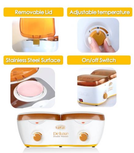 GiGi - Deluxe Double Wax Warmer Hair Removal System 14 oz - Premier Nail Supply 